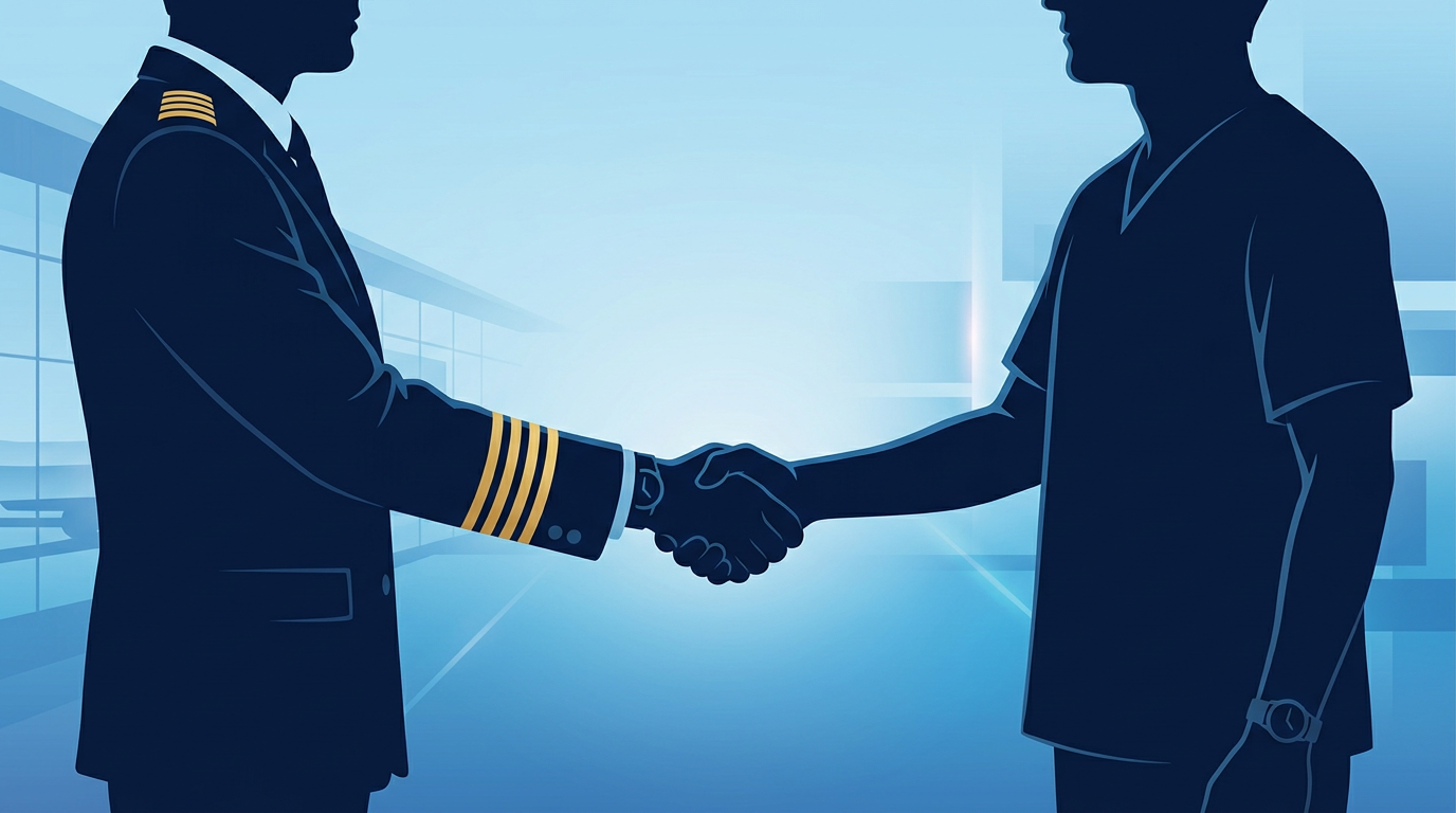Aviation and medical team partnership