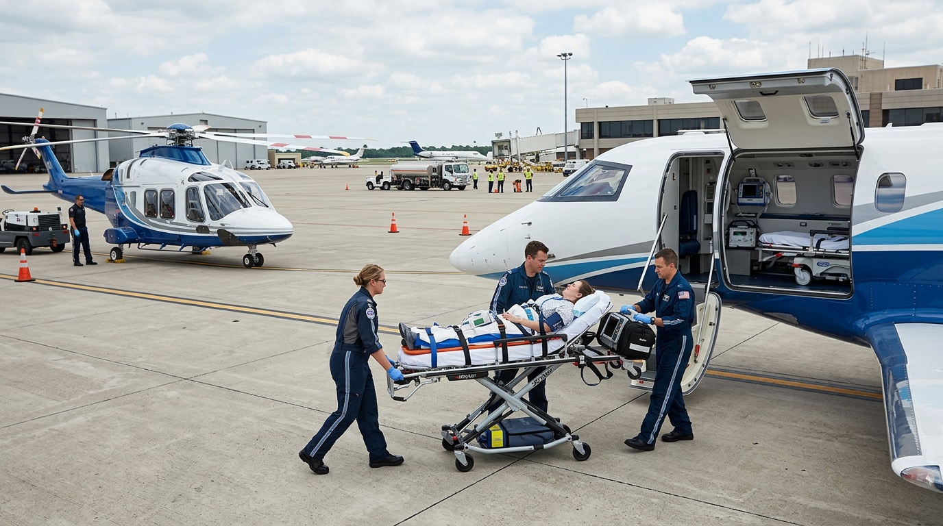 Air ambulance medical operations and crew
